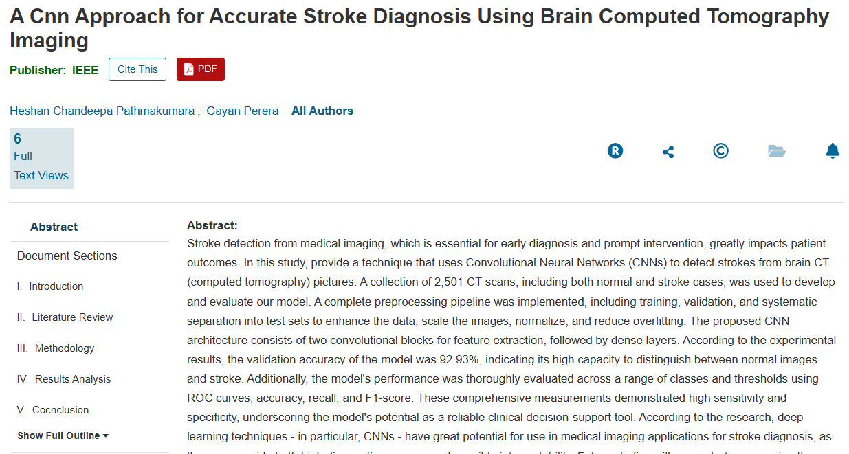 Stroke Diagnosis Research